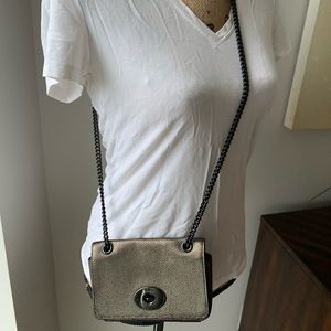 COACH metallic gold/bronze crossbody purse